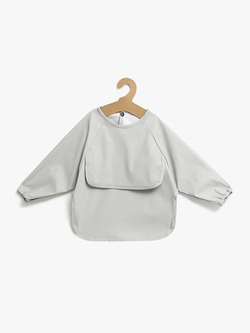 Beemoo CARE Bib Langärmliges Lätzchen, Light Grey