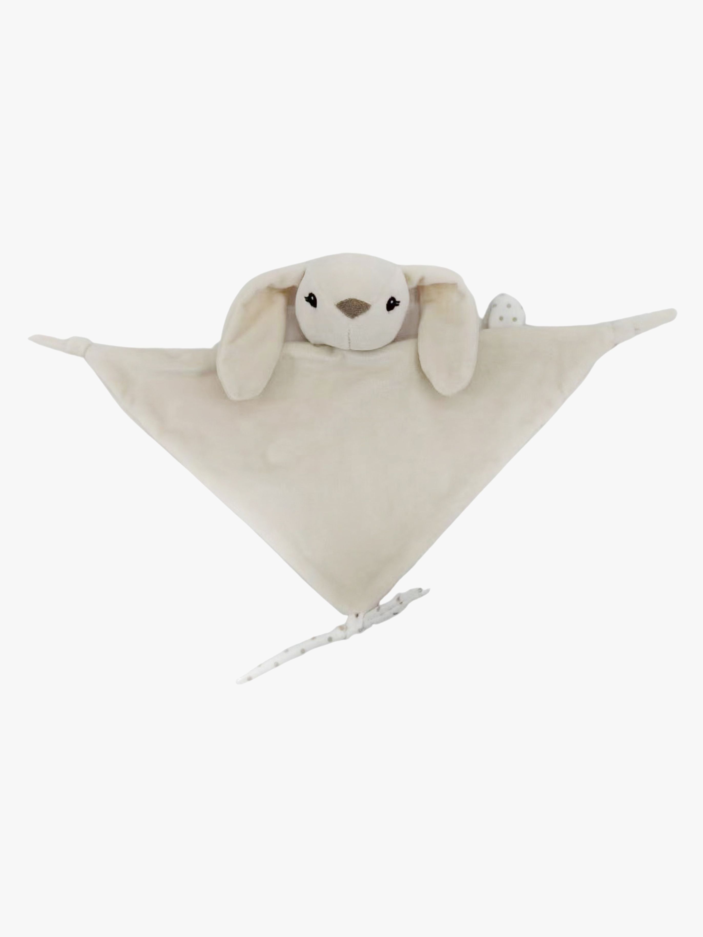Kaninchen Schmusetuch mit Schnullerkette, Beige