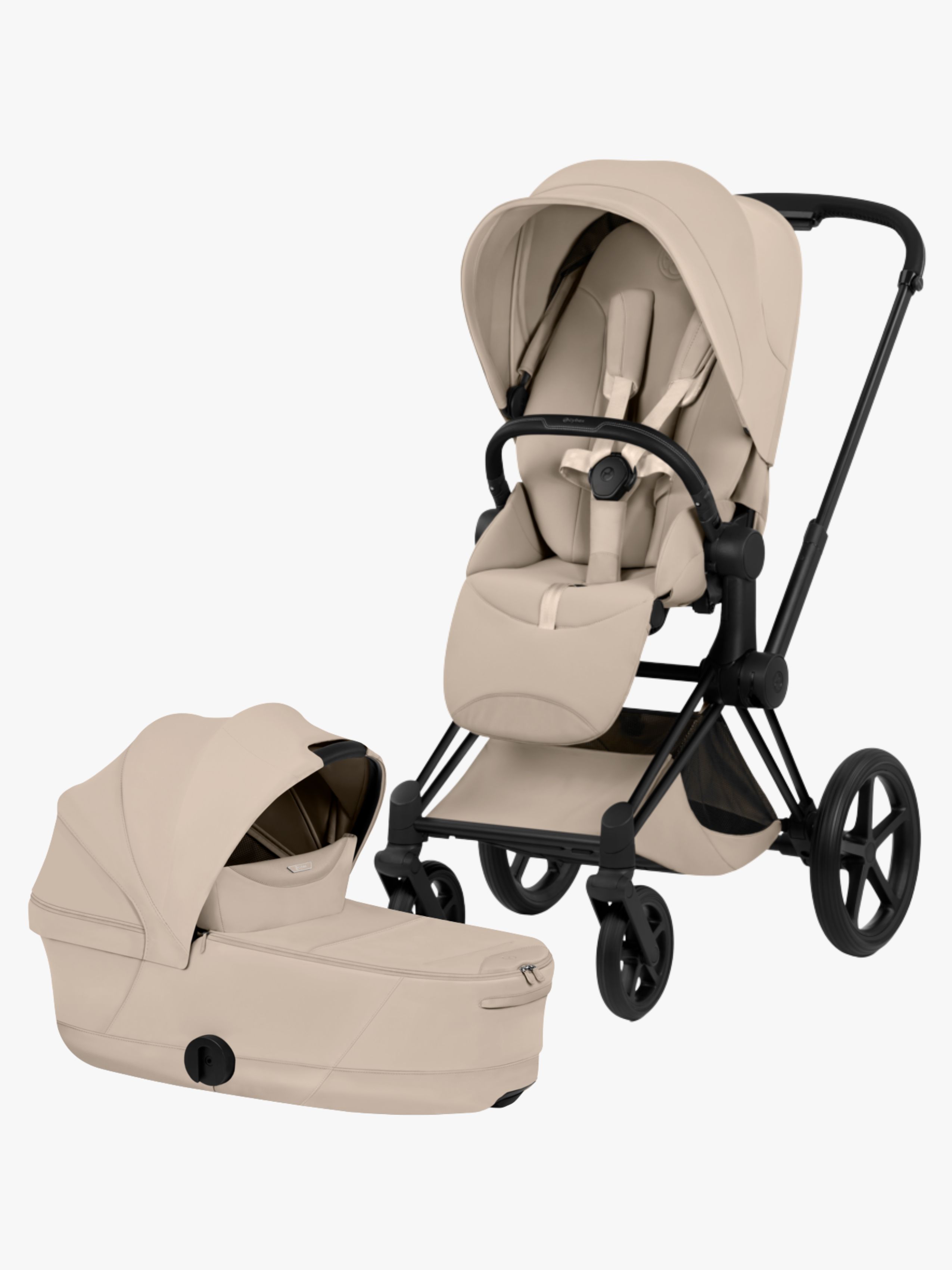 Cybex PRIAM Style Kombikinderwagen, Matt Black/Cozy Beige