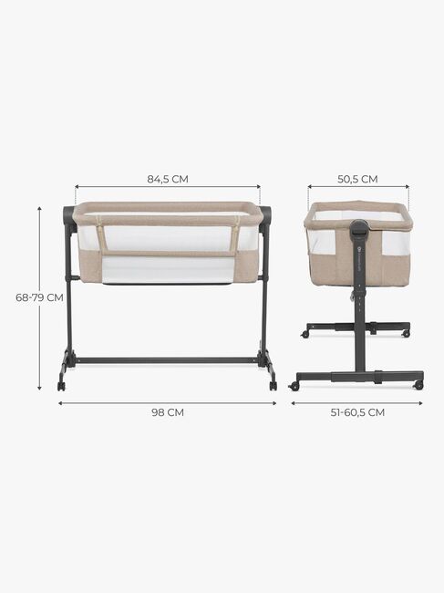 Kinderkraft Nestee Up 2 Beistellbett, Beige