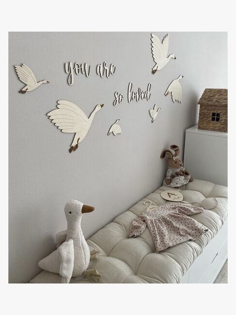 lis wycina You Are So Loved 2 Wanddekoration Gänse