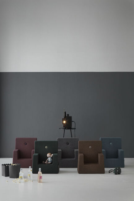 by KlipKlap Kids Sessel, Dunkelgrau