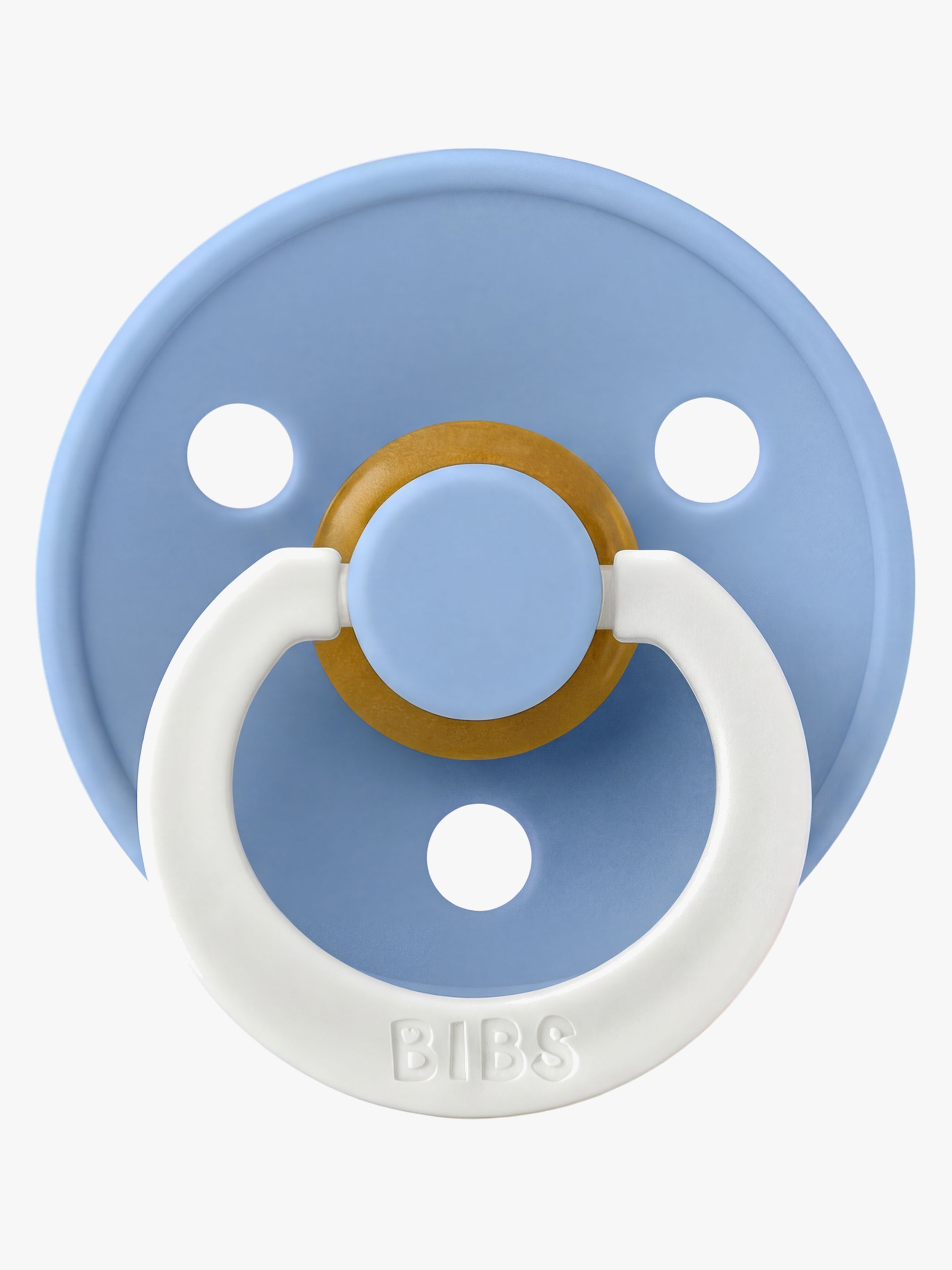 BIBS Colour Schnuller Latex Gr. 2, Sky Blue GLOW
