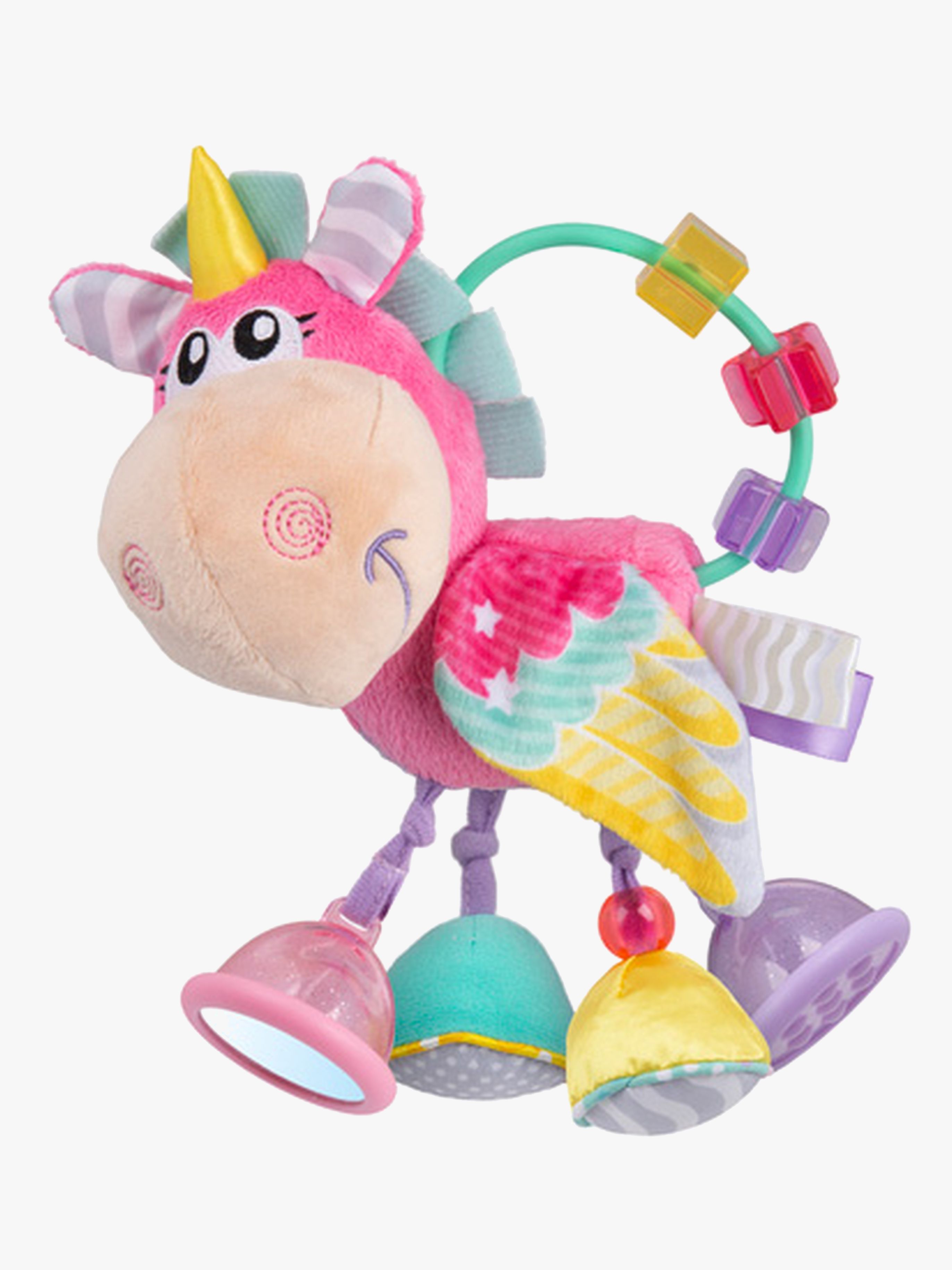 PlayGro Clopette Aktivitätsspielzeug Rassel mit Spiegel, Babyspielzeug