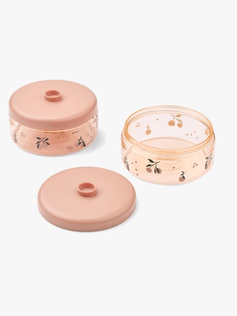 LIEWOOD Dominique Tritan Snackbox 500 ml 2er-Pack, Peach/Sea shell
