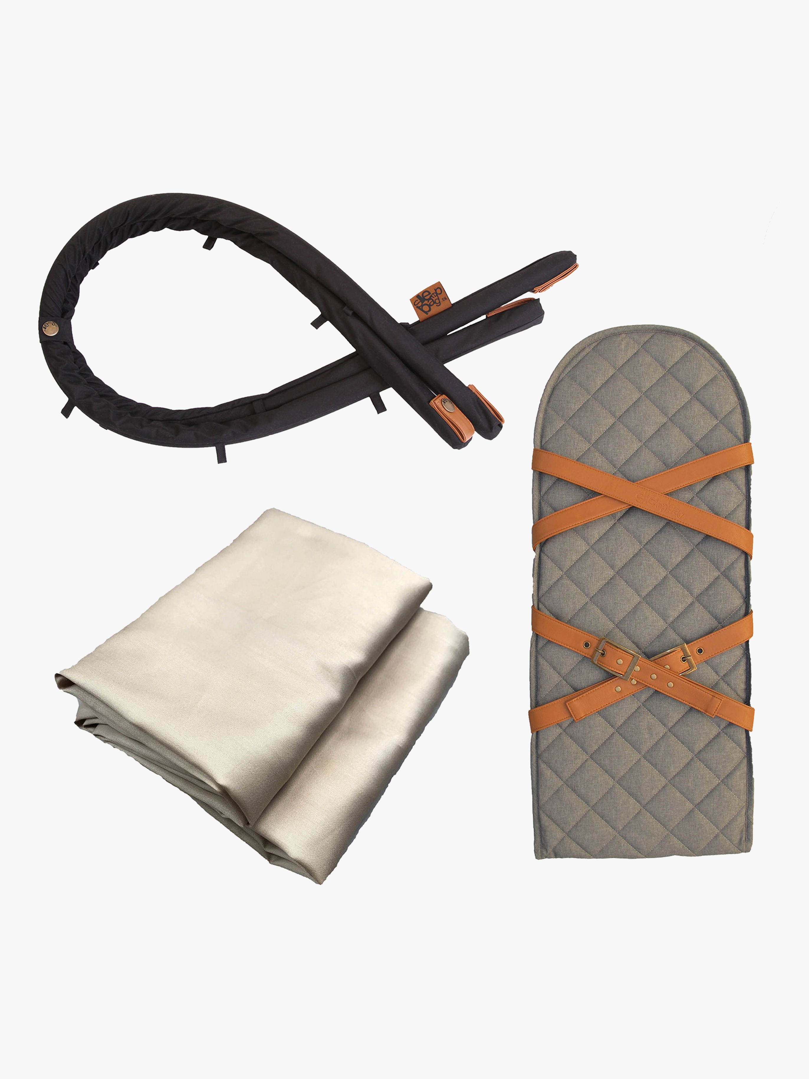 Sleepbag Zubehörpaket Mini, Grey Mélange/Brown