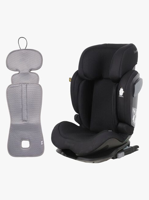 Beemoo Recline i-Size Kindersitz inkl. Ventilierendem Sitzpolster, Black Mesh/Grey