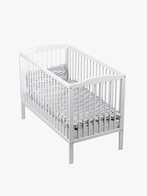 JLY MAJA Dream Gitterbett mit BabyMatex Softi Matratze 60x120, Vit