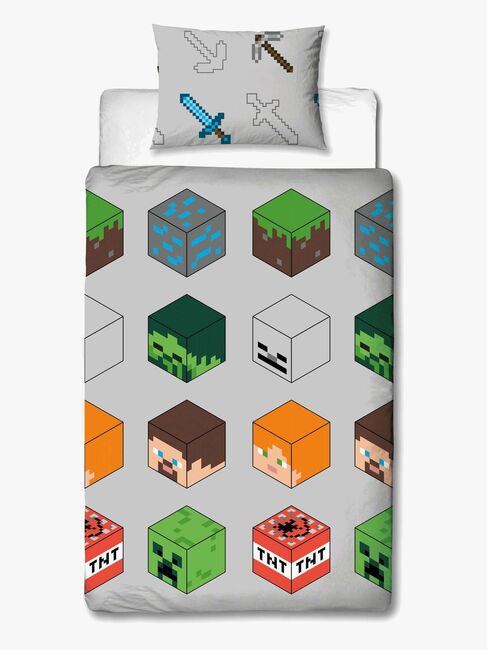 Minecraft Pixel Bettwäsche 140 x 200 cm