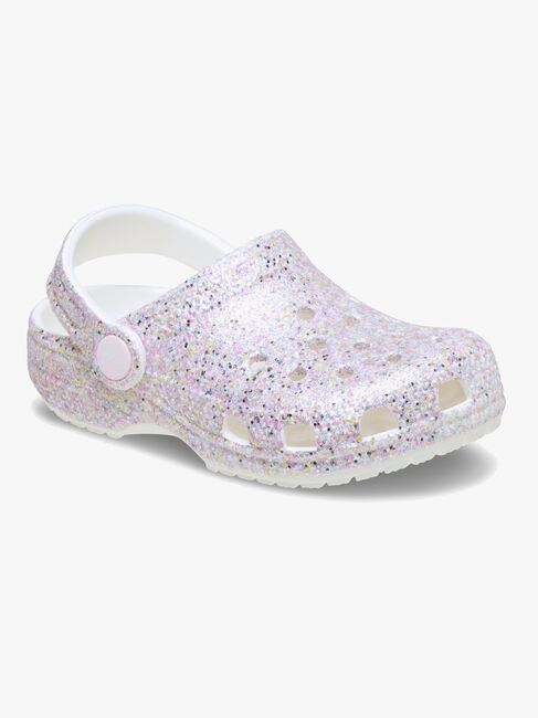 Crocs Classic Fantasy Glitter Kids Sandalen, White