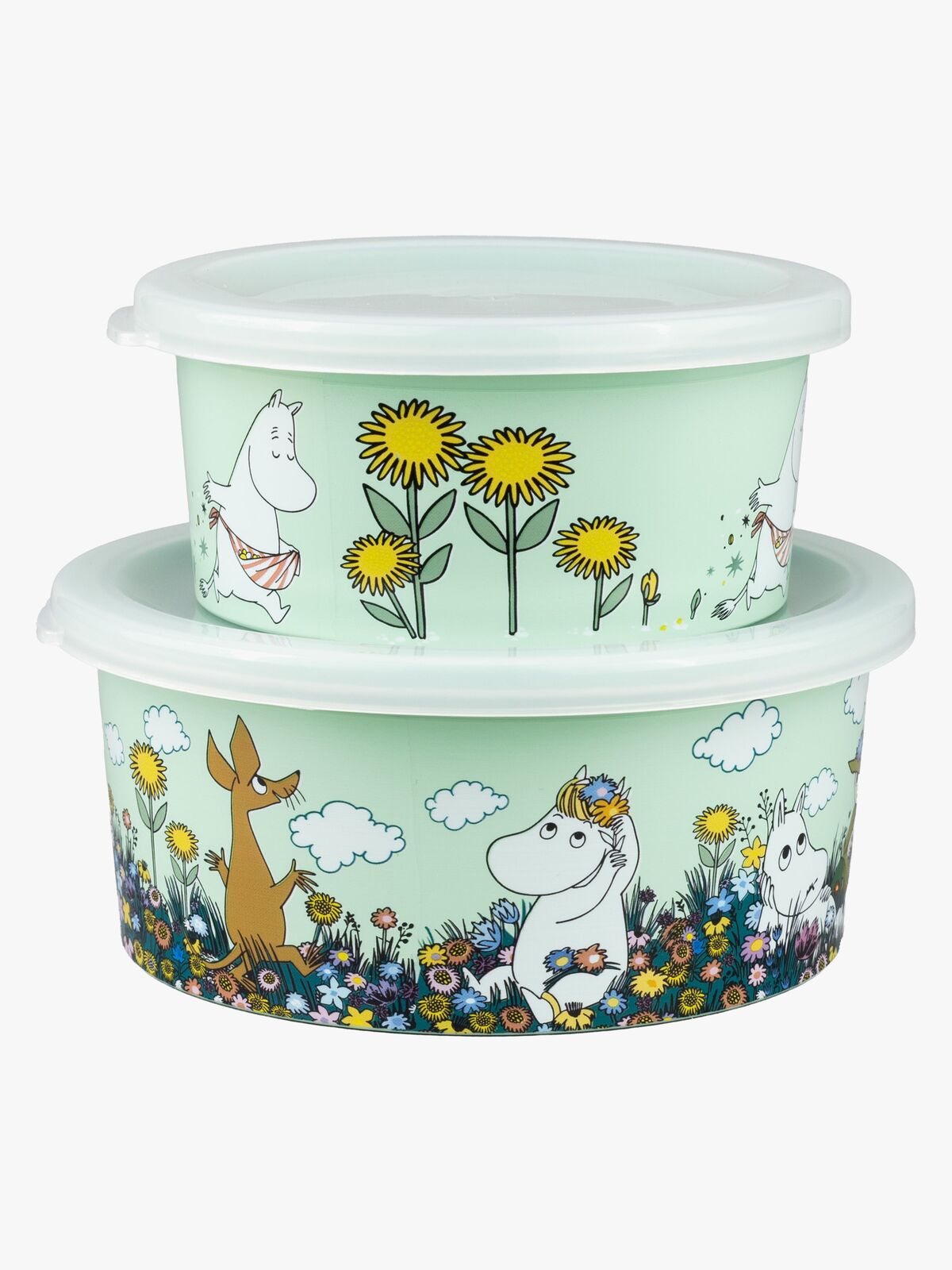 Mumin Wiese Snackbox 2er-Pack, Grün