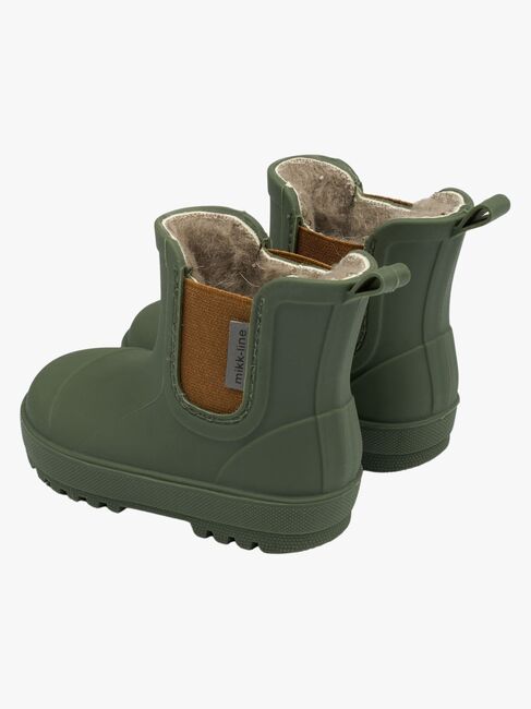 Mikk-Line Gefütterte Gummistiefel Wollmischung, Thyme