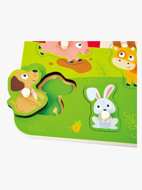 Hape Knopfpuzzle Bauernhoftiere 10 Teile