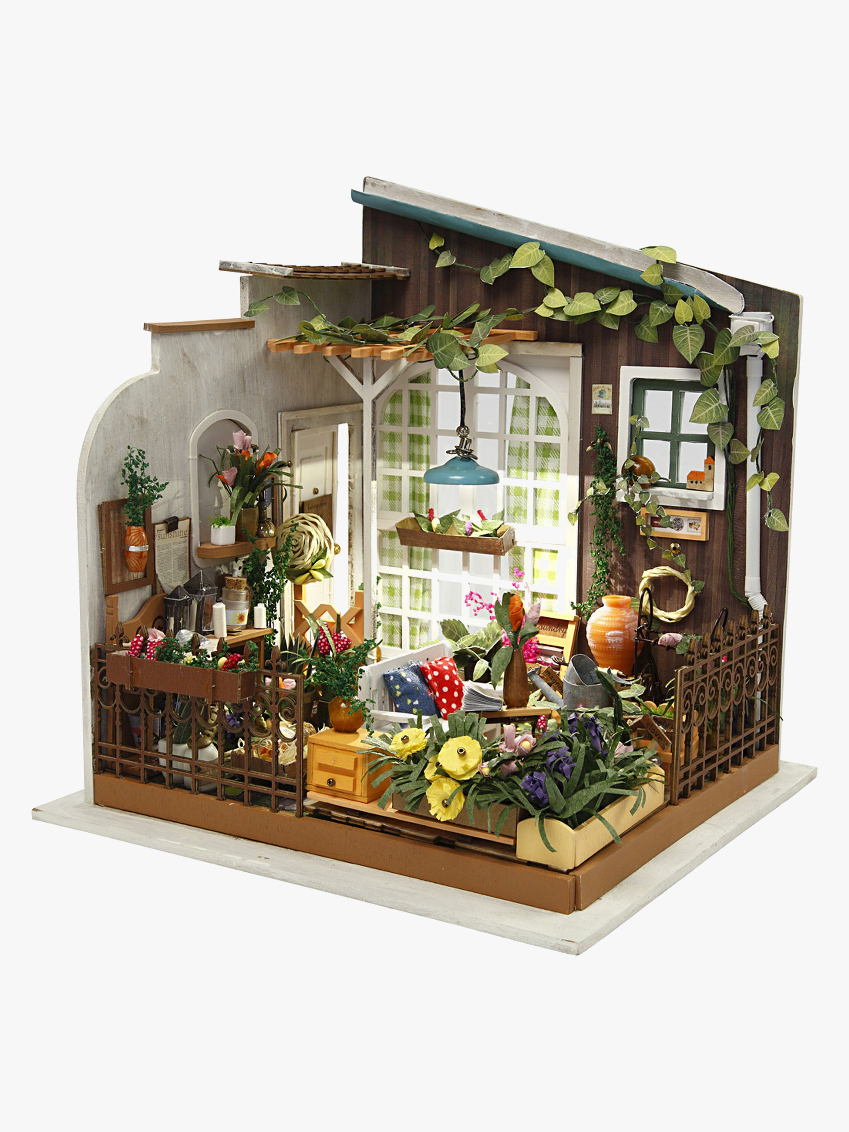 Creativ Company Bastelset DIY Miniaturzimmer Garten