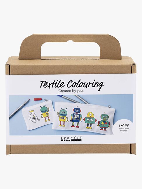 Creativ Company DIY Kreativset Textilmalen Roboter