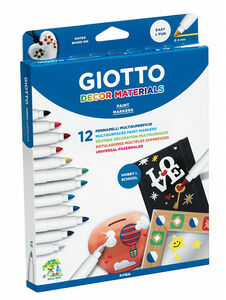 Giotto Decor Materials Filzstifte 12er-Pack, Mehrfarbig