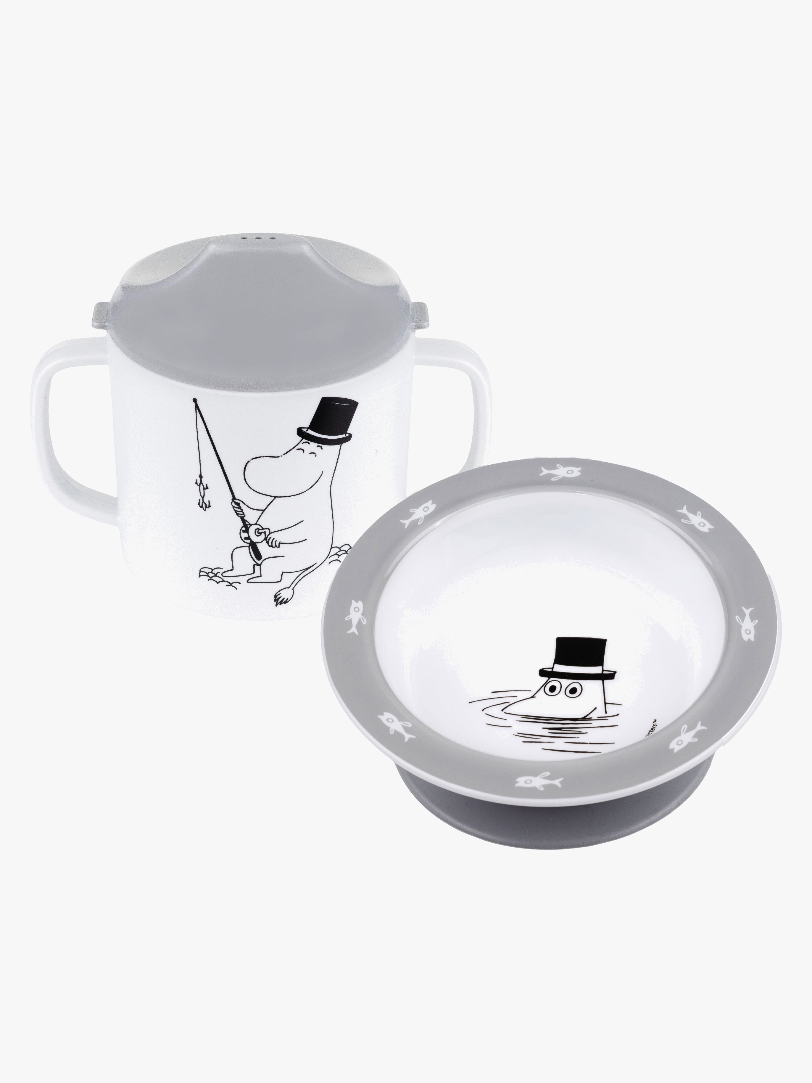 Mumin Wasser &  Bad Geschirr-Set 2 Teile, Grau