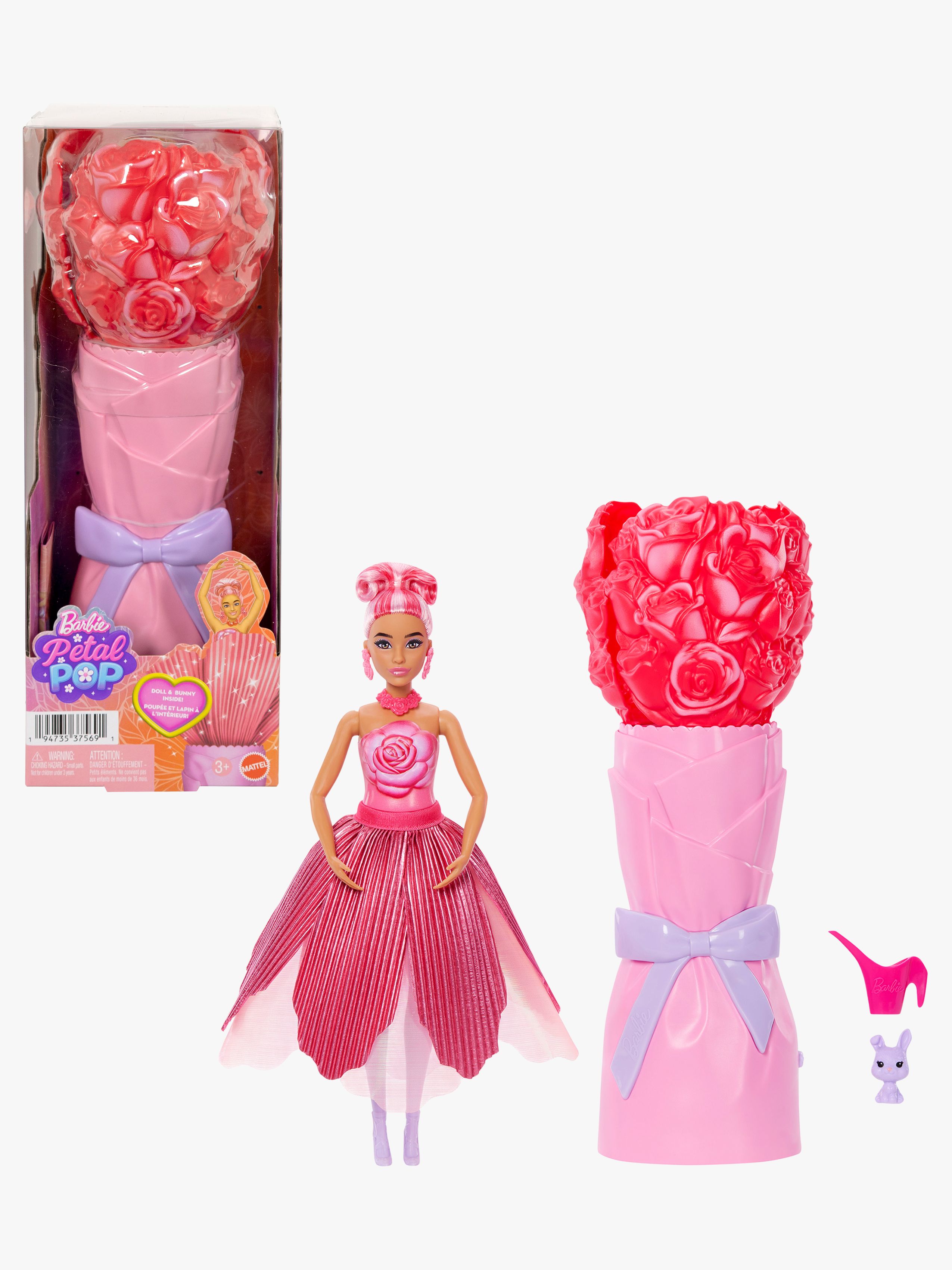 Petal Pop Flower Surprise Puppe Rose, Rot