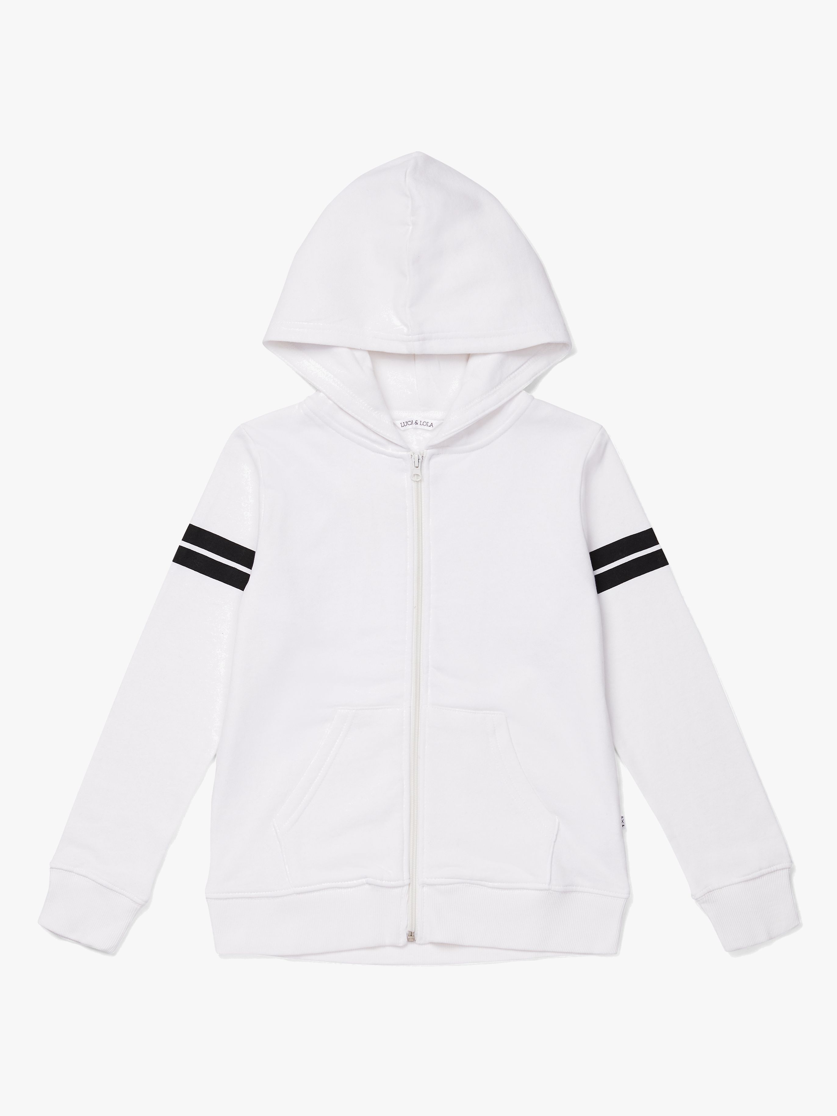 Marzia Hoodie, White / Stripes 134–140