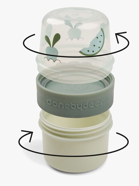 Done By Deer Birdee To Go Two-Way Snackbehälter, Green