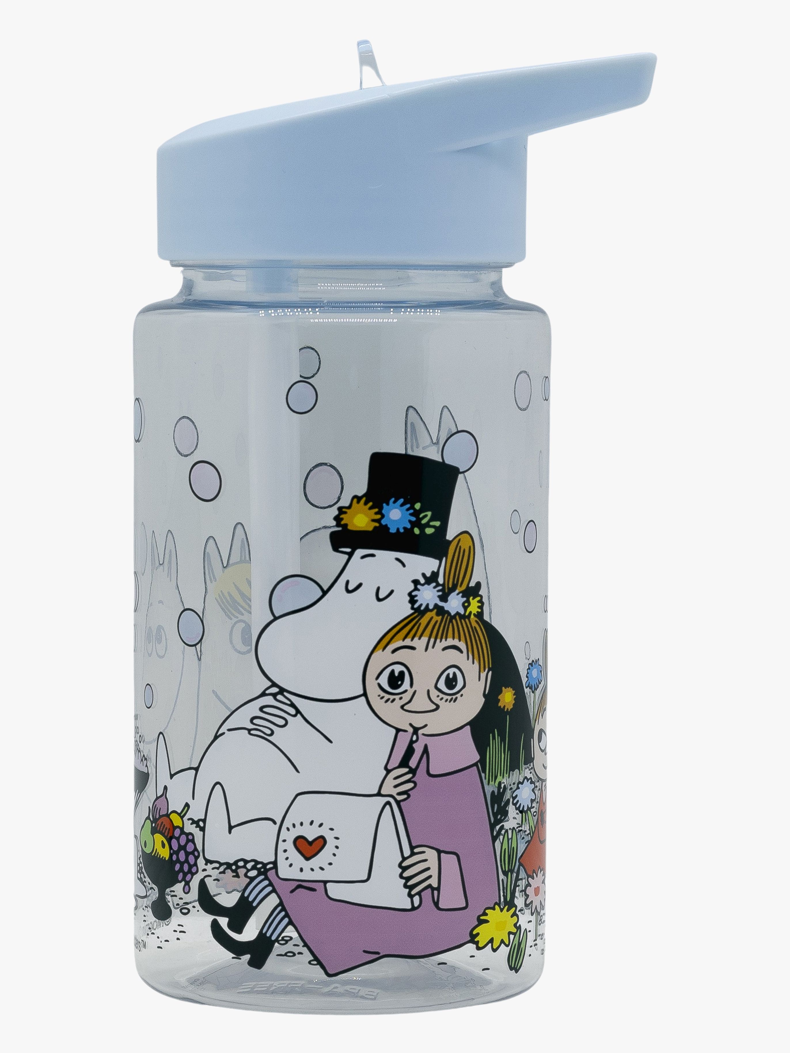 Mumin Schärengarten Trinkflasche Plastisch, Blau