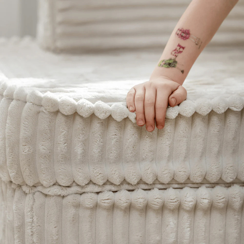 MeowBaby Churros Sofa Basic, Cotton Candy White