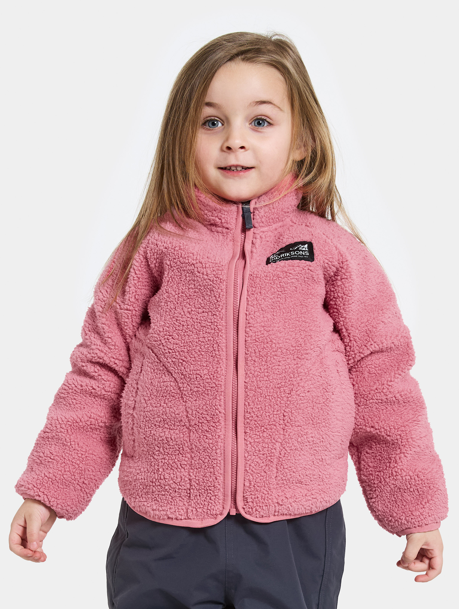 Didriksons Gibbs Fleecejacke, Heather Pink, 90