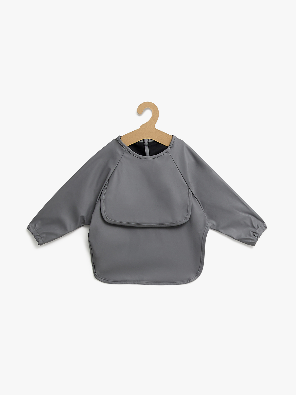 Beemoo CARE Bib Langärmliges Lätzchen, Dark Grey