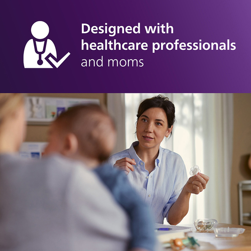 Philips Avent Ultra Air Schnuller Nacht 0–6m 2er-Pack, Gelb/Lila