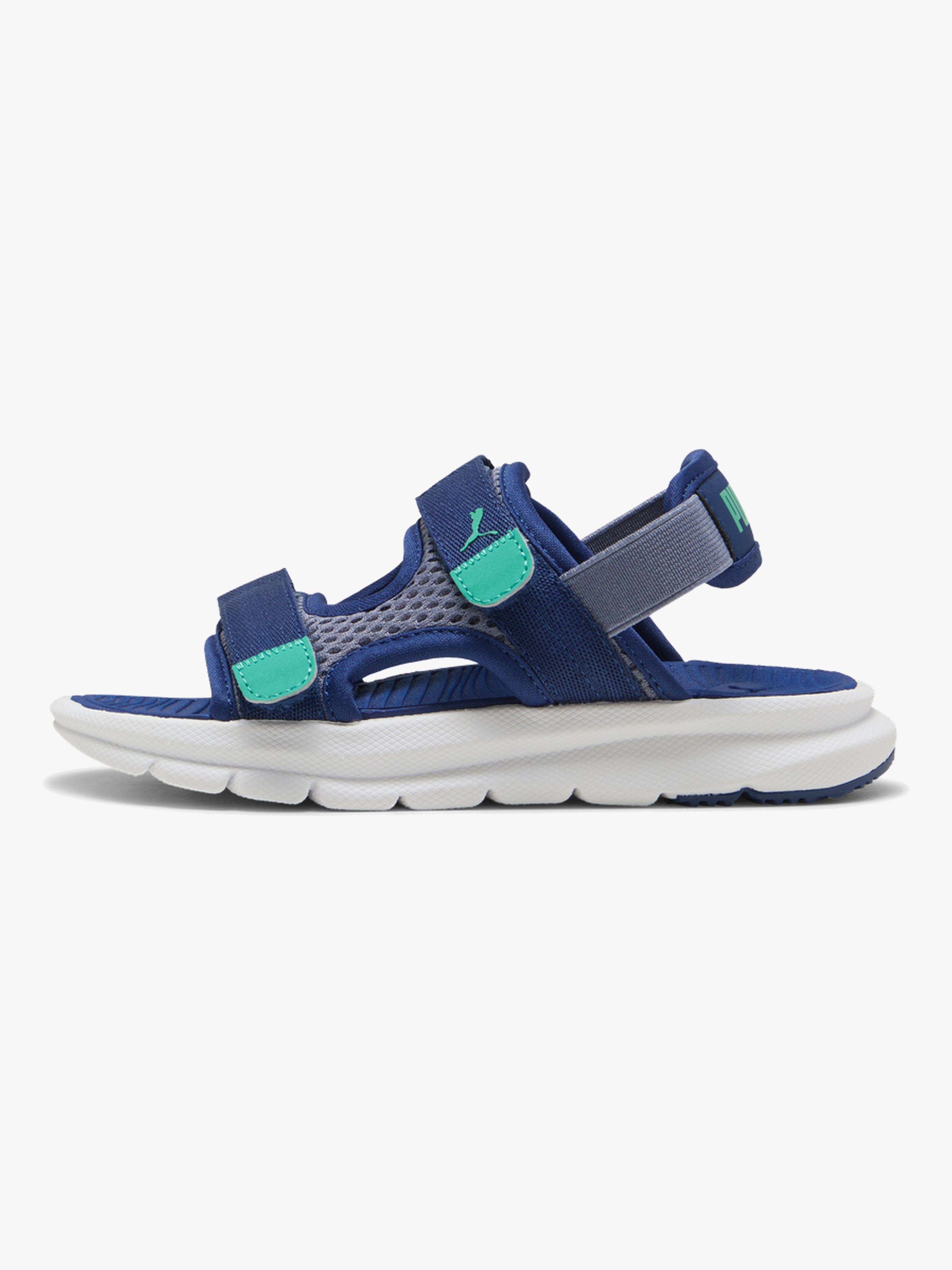 Puma Evolve Kinder Sandalen, Blue/Vibrant Green, 32