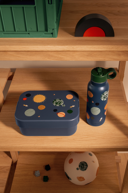 LIEWOOD Chelsey Gemustertes Lunchbox-Set, Universe/Classic Navy