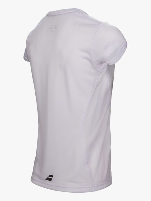 Babolat Core Flag Club Girl T-Shirt, Weiß