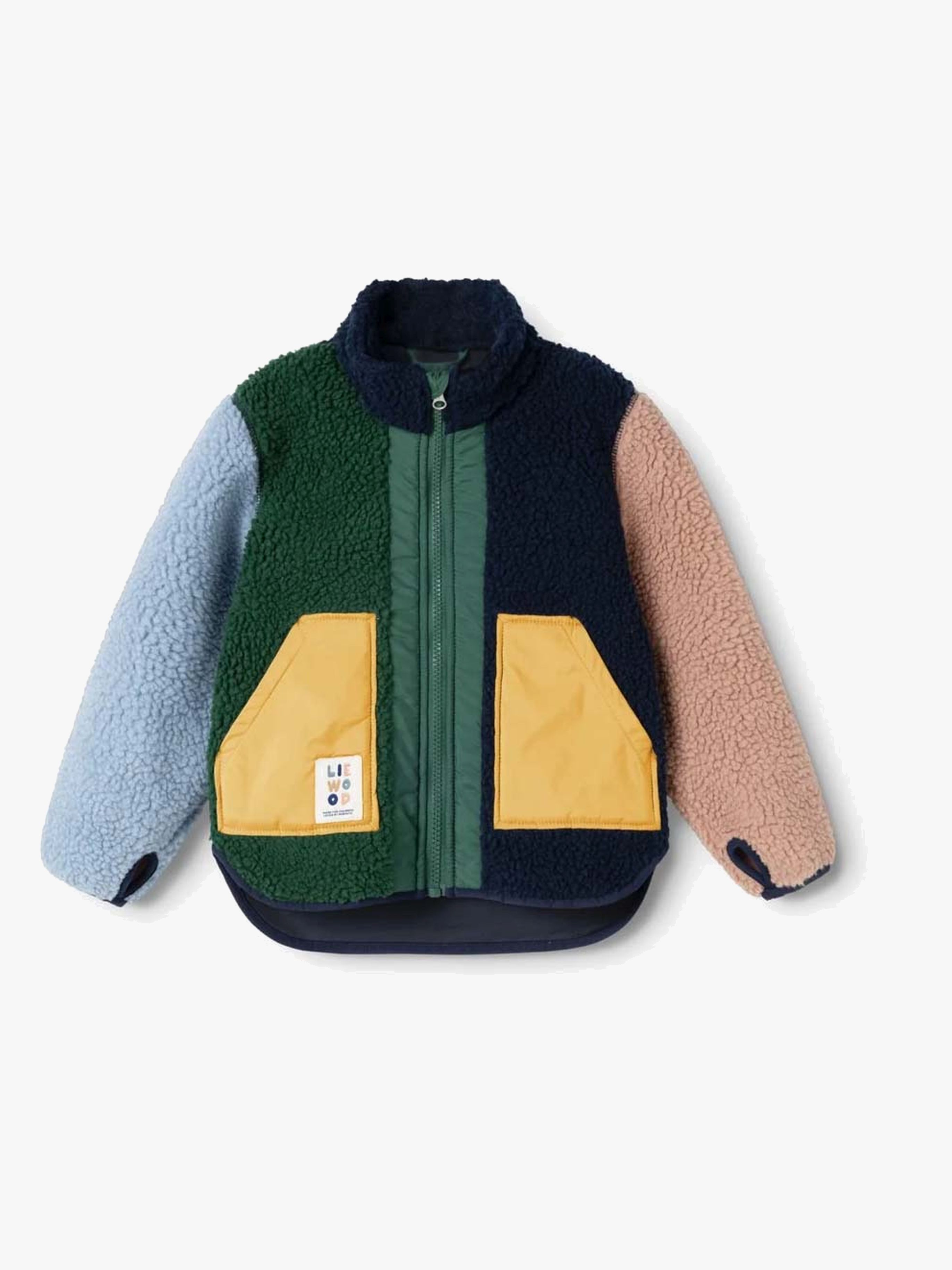 Liewood Noam Teddyfleece-Jacke, Garden Green Multi Mix, 104