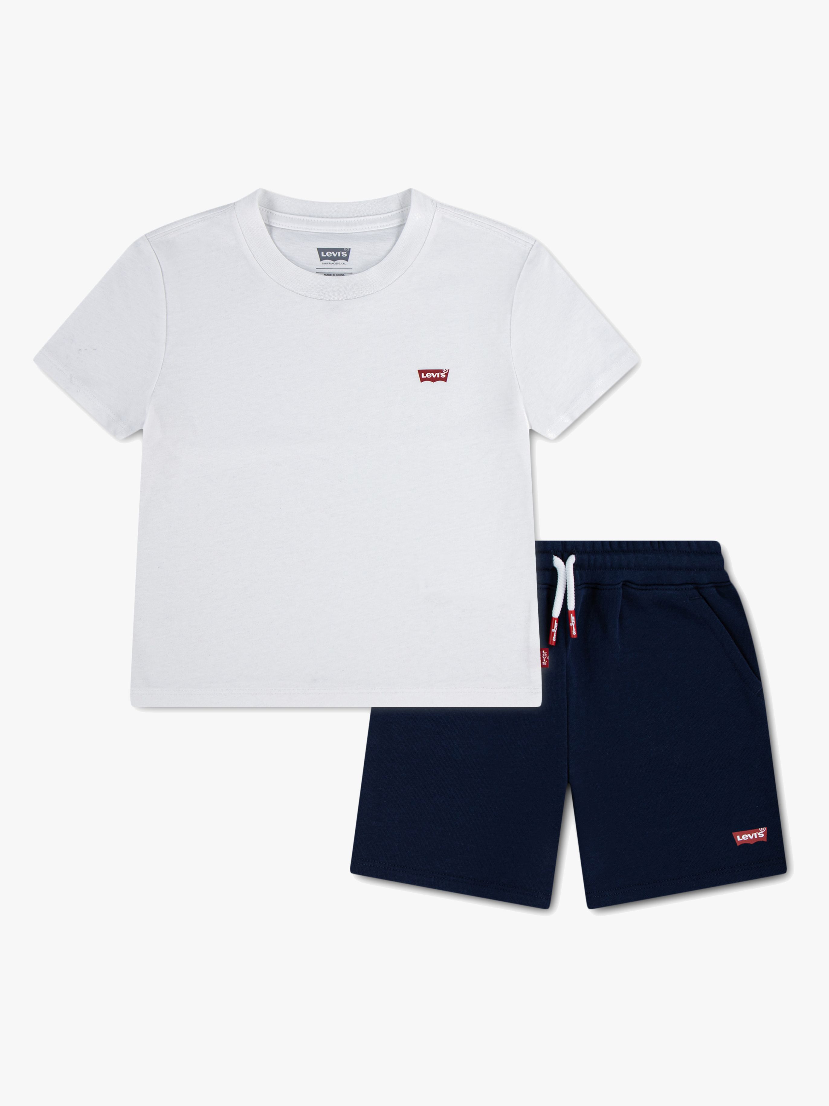 Levi's LVB Batwing T-Shirt &  Knit Short Set, Bright White, 128