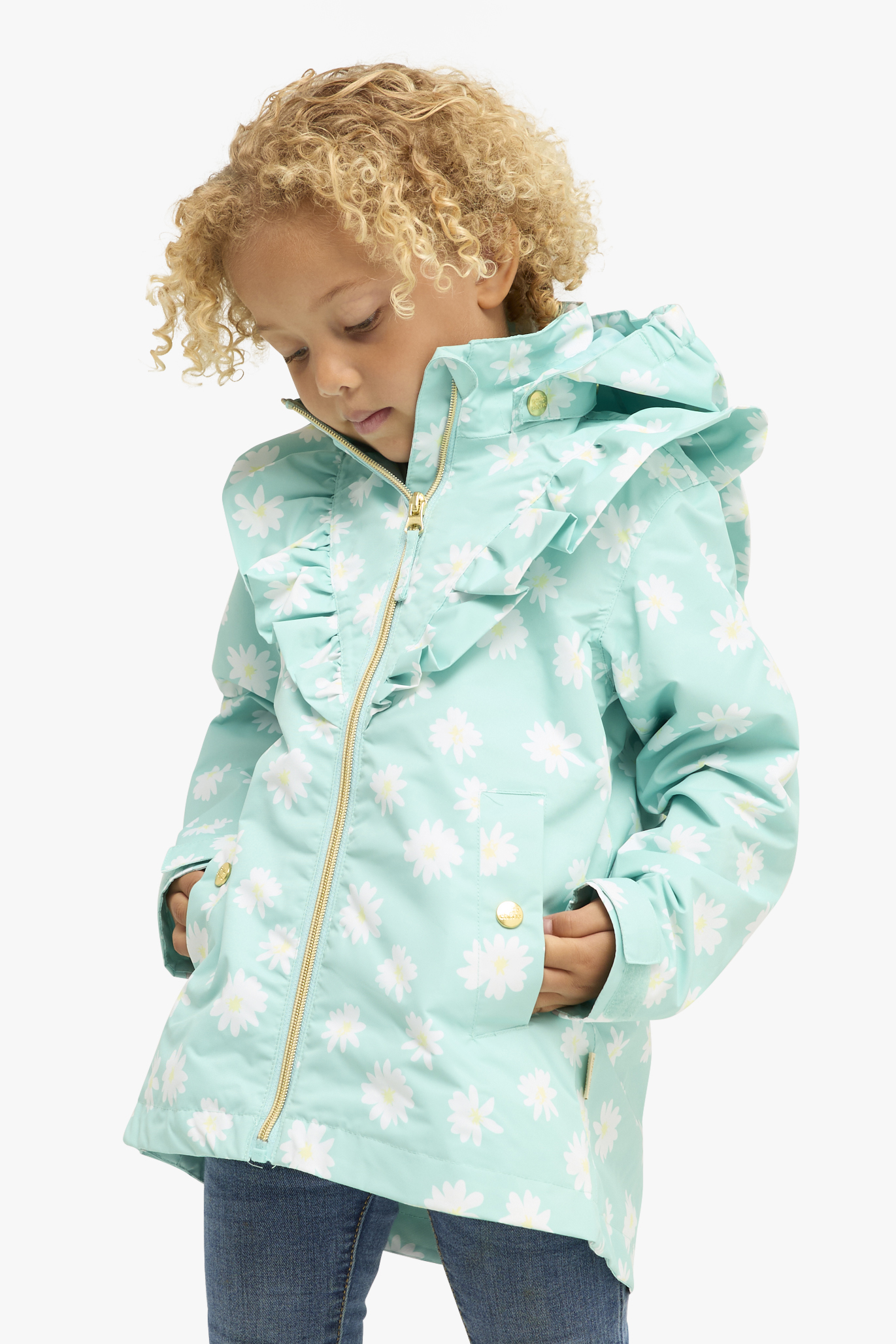 Petite Chérie Atelier Astrid Outdoorjacke, Daisy Turquoise, 86-92