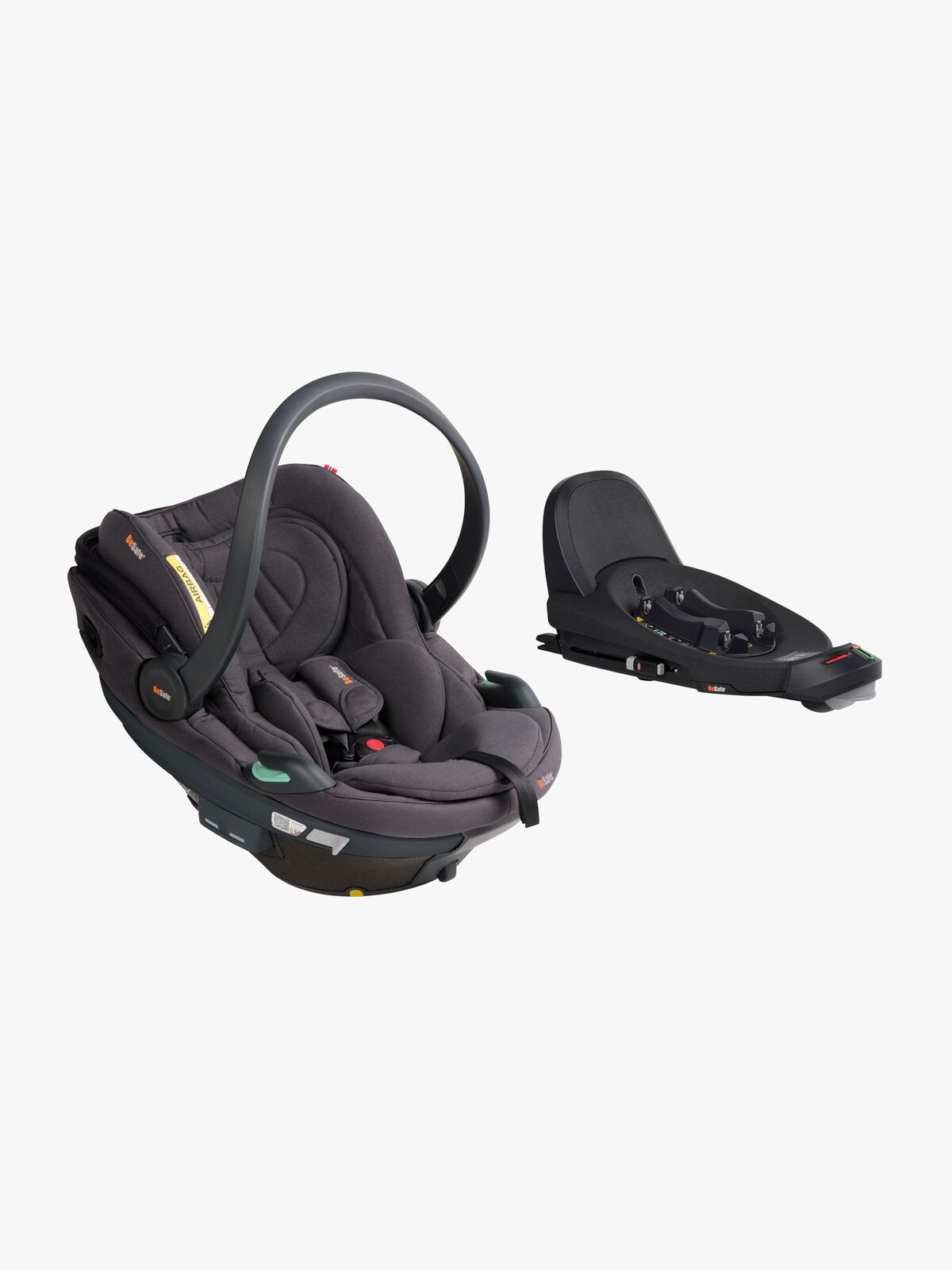 BeSafe Go Beyond 2 Babyschale inkl. Beyond Basis, Dark Grey Mélange