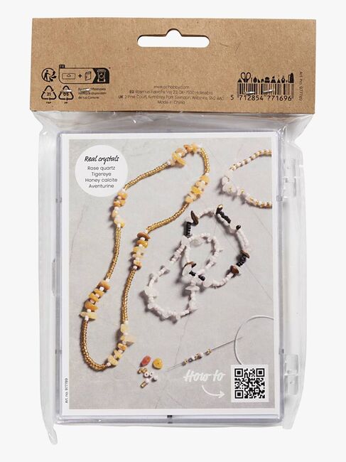 Creativ Company Perlenset Kristalle, Braun/Gold