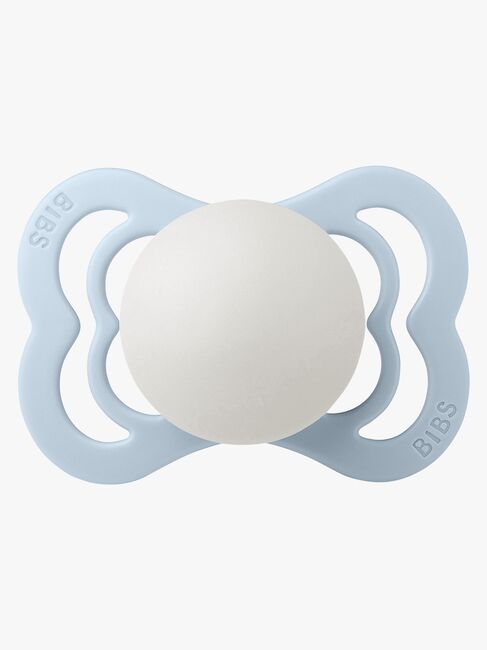 BIBS Supreme Schnuller Silikon Gr. 1, Baby Blue Glow