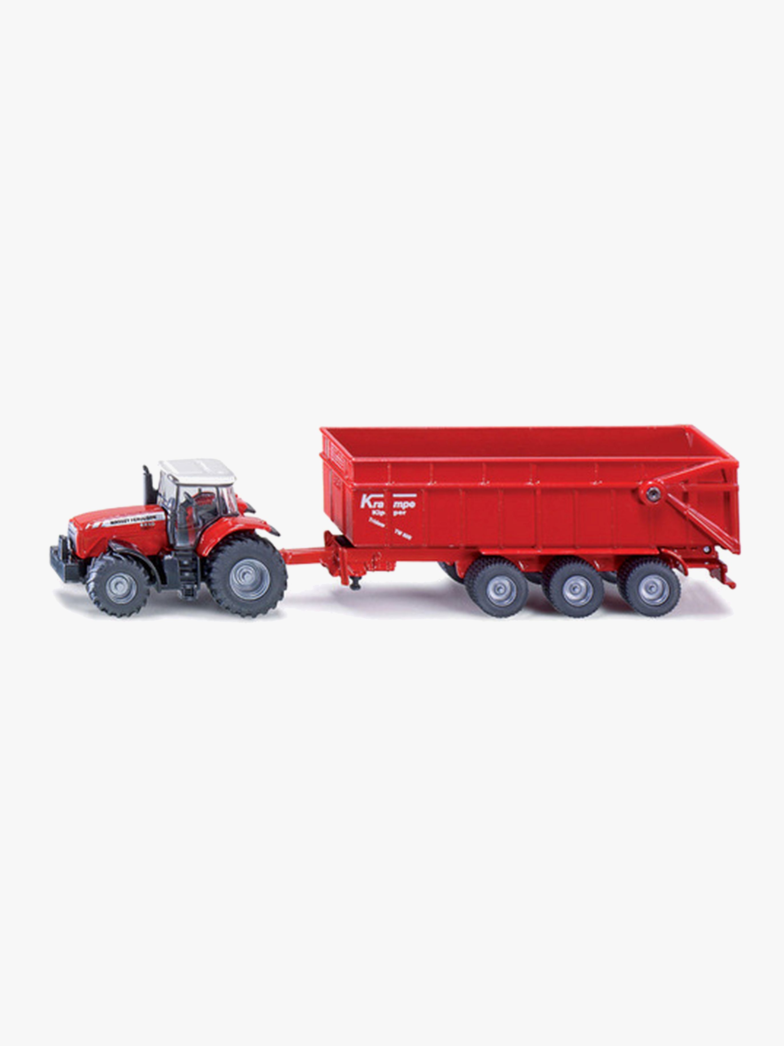 Massey Ferguson Traktor mit 3-Achsen-Anhänger 1:87