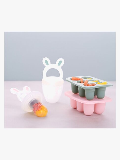 Le Toft Fruchtsauger mit Mini-Eiswürfelform, Smokey Green