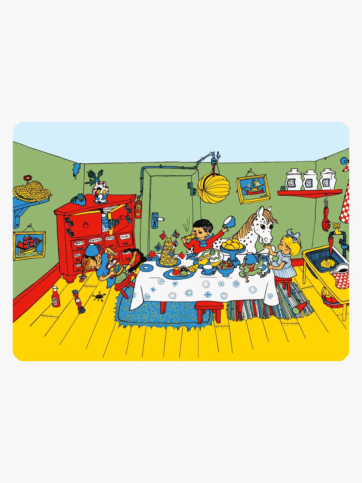 Pippi Langstrumpf Unterlage