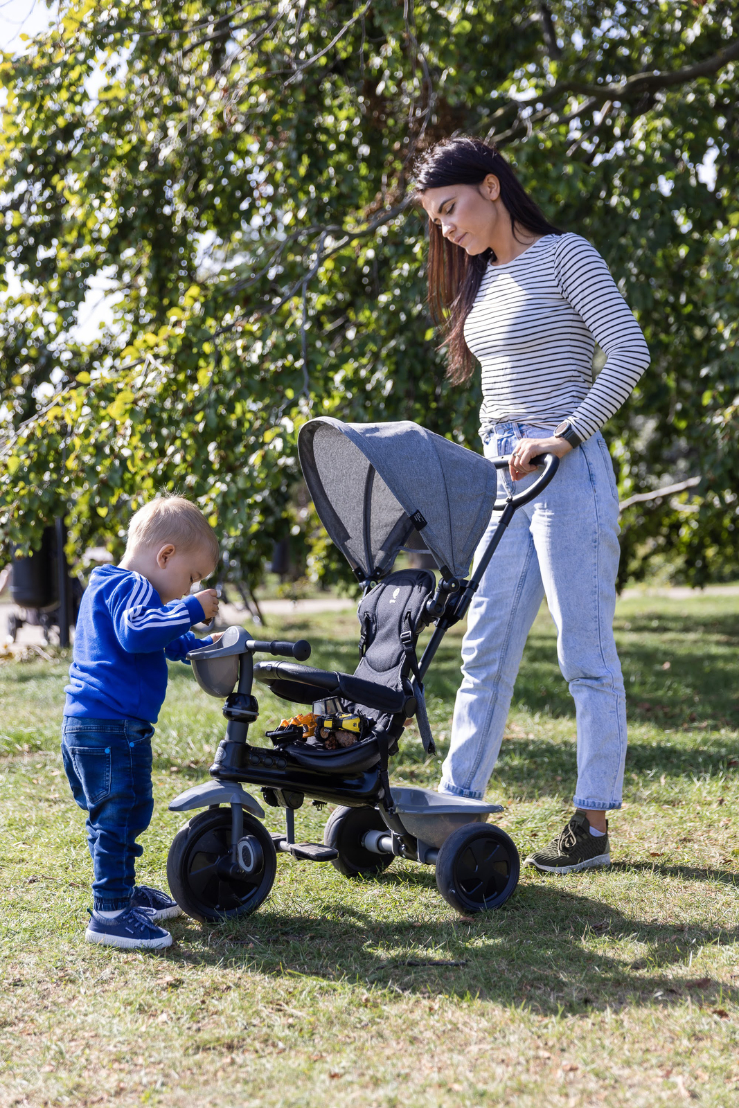 QPlay Cosy 4-in-1 Dreirad, Grau