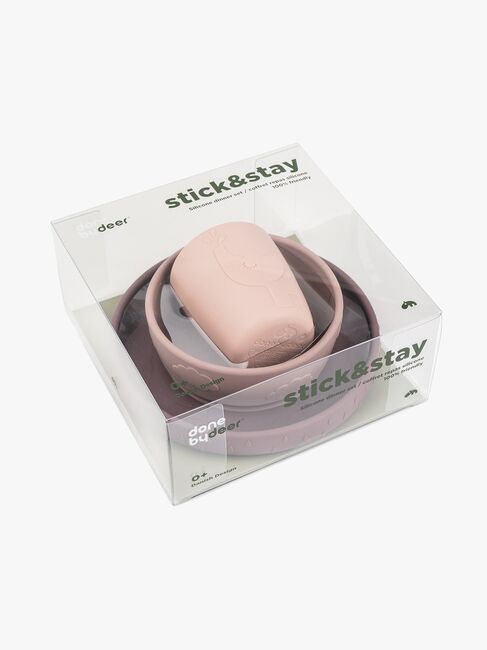 Done By Deer Stick & Stay Geschirr-Set Deer Friends, Powder