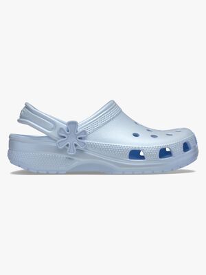 Crocs Classic Pearl Shine Pantoffeln, Blue Frost