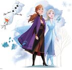 RoomMates Wallstickers Die Eiskönigin Elsa & Anna