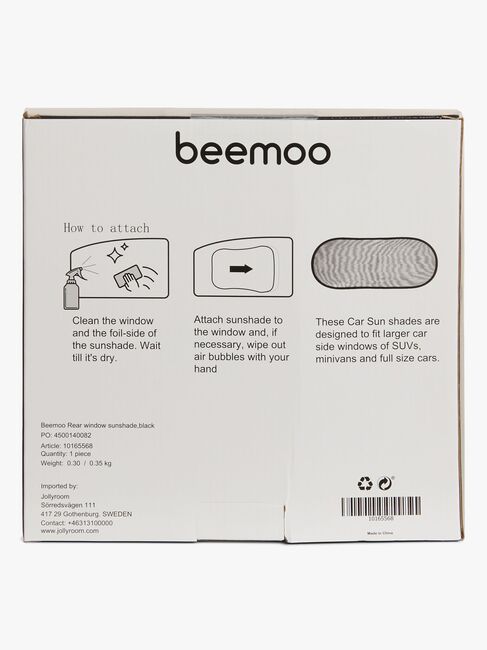 Beemoo Rear Window Sonnenschutz, Schwarz