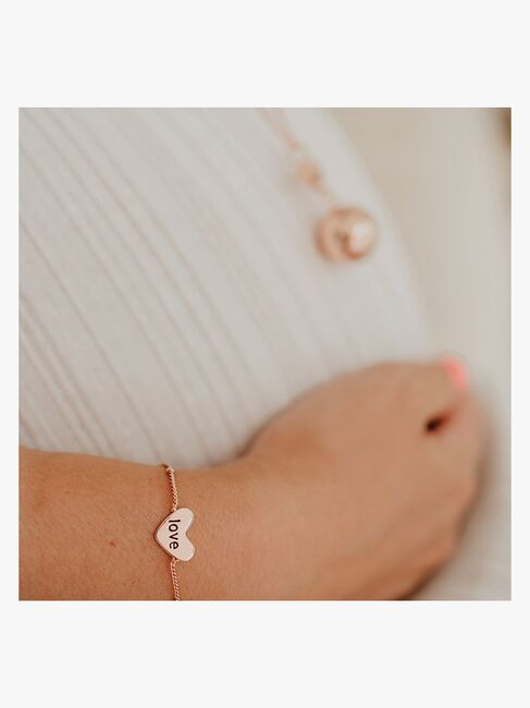 Bola Schwangerschaftskette mit Armband Love, Roségolden