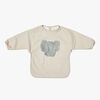 OYOY Erik Elefant Langärmliges Lätzchen, Beige