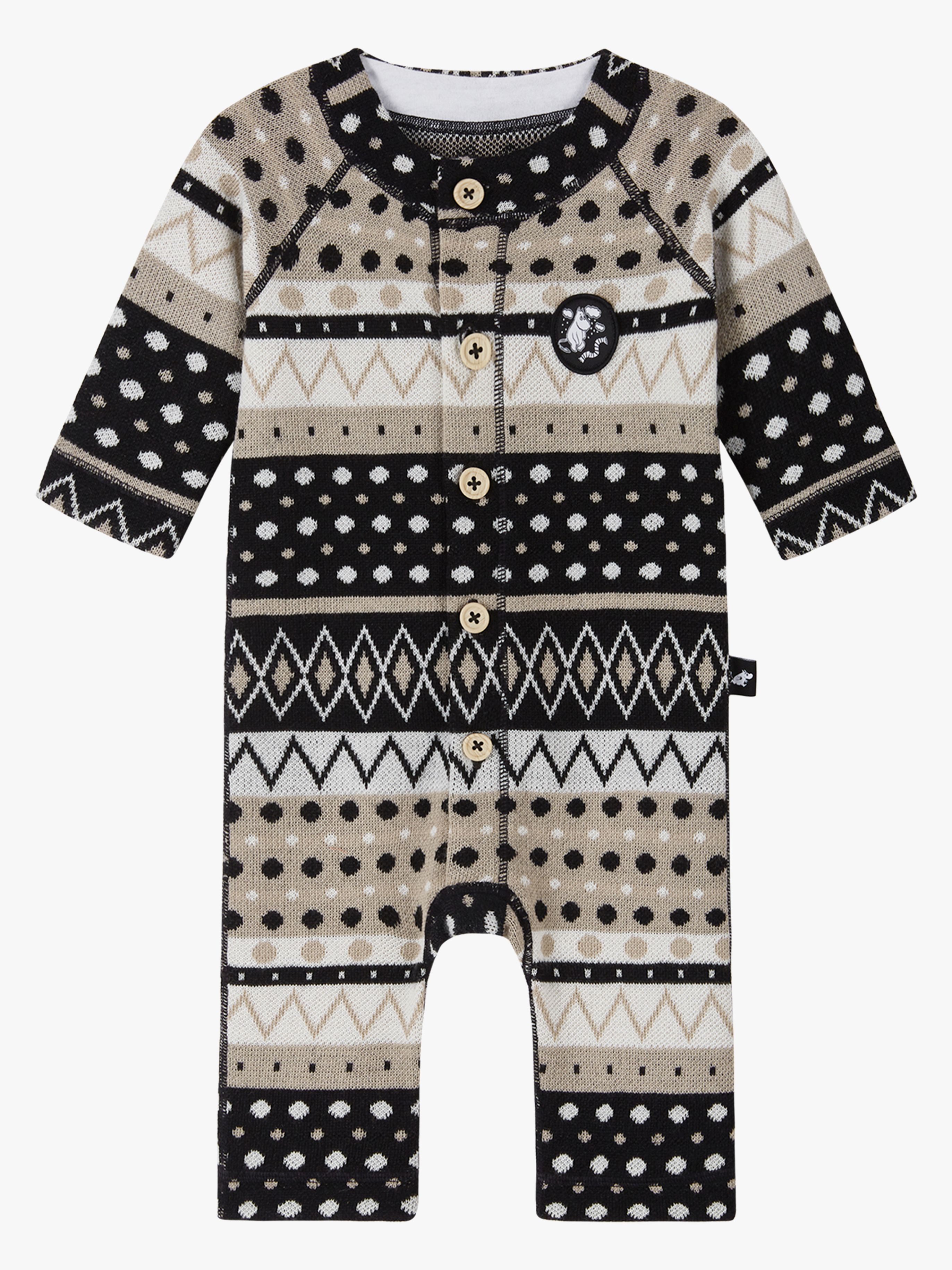 Reima Moomin Gemütlicher Woll-Overall, Black, 74-80