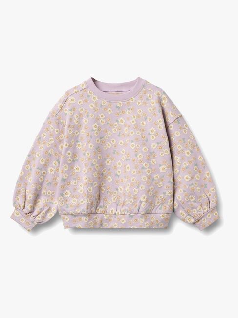 Wheat Lia Sweatshirt, Lavender Daisies